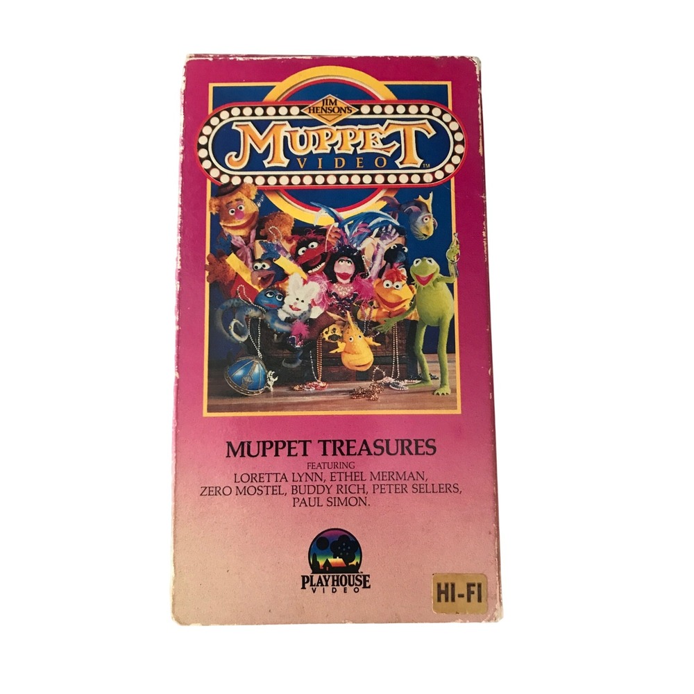 Muppet Treasures VHS 1985 Jim Henson Playhouse Video Loretta Lynn Paul Simon